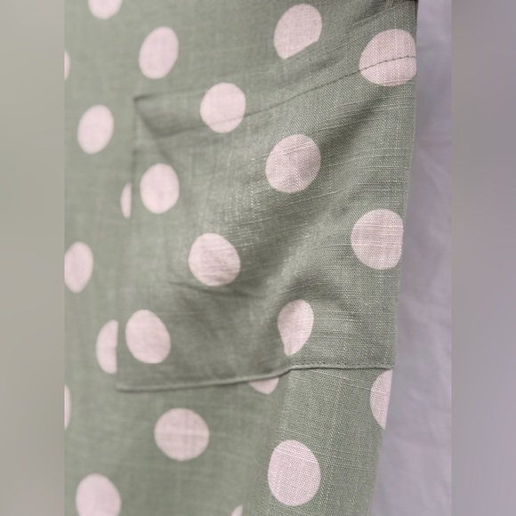 Monteau Green and White Polka Dot Midi Dress - Picture 4 of 8